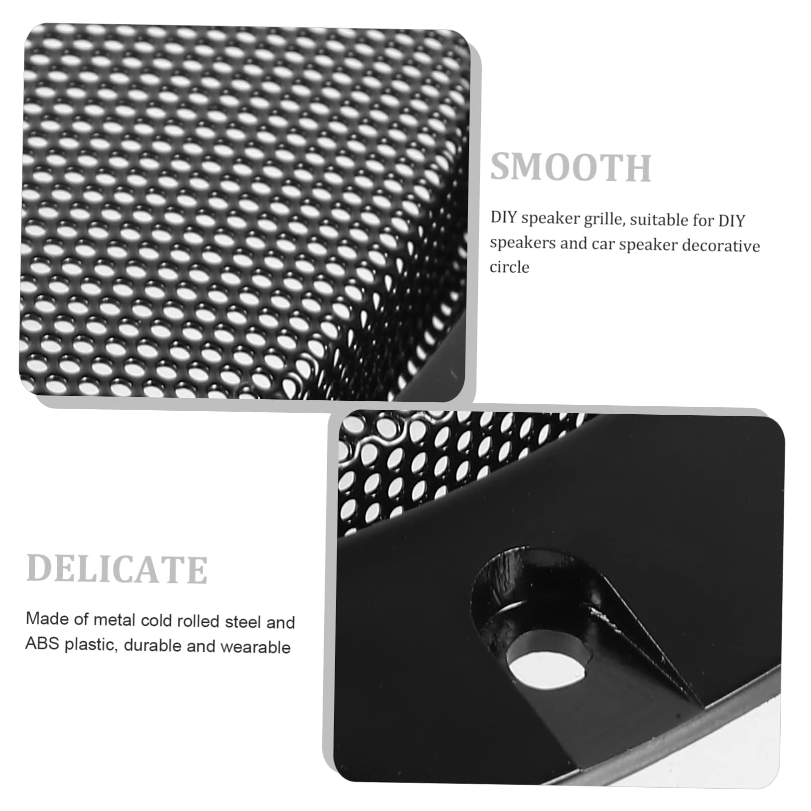 Lurrose 2Pcs Speaker Grille Iron Covers Durable Speaker Protector Net Covers for Car Audio Easy to Install Loudspeaker Grills Premium Quality Mesh Shielding