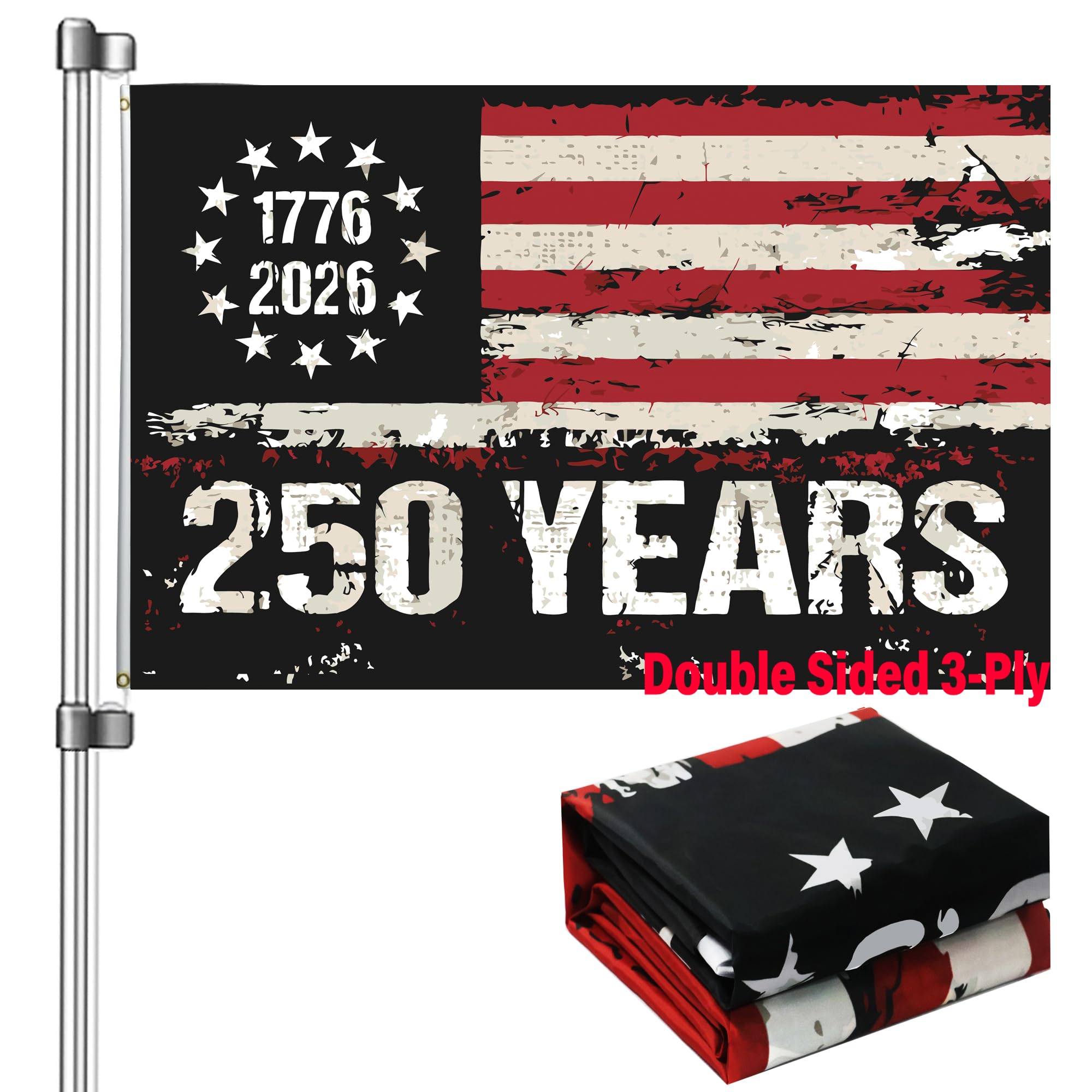 Amazon.com : 250 Anniversary USA Flag 3x5: Betsy Ross Freedom