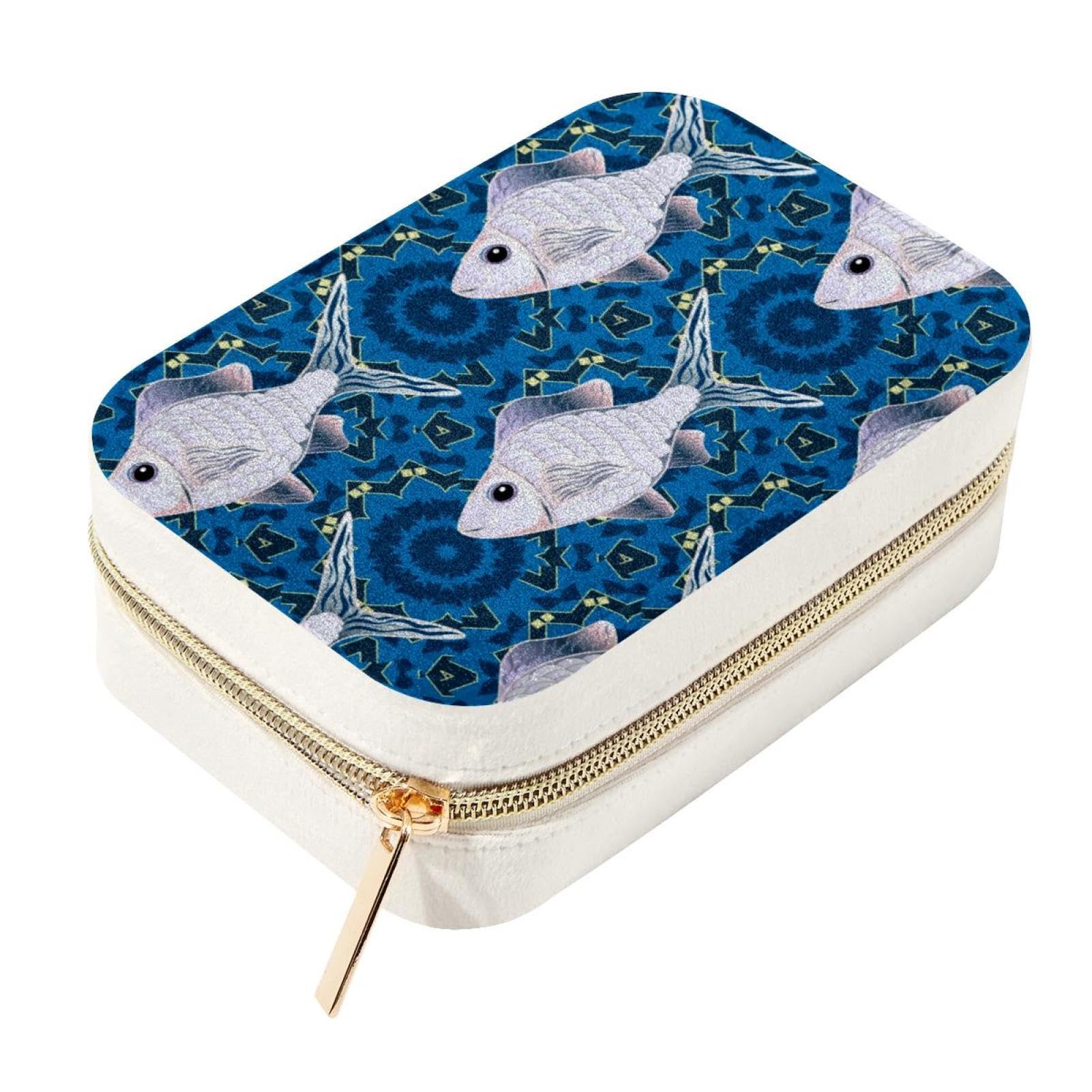 Boîte à bijoux de voyage velours poisson de qualité supérieure pour ranger vos bagues
