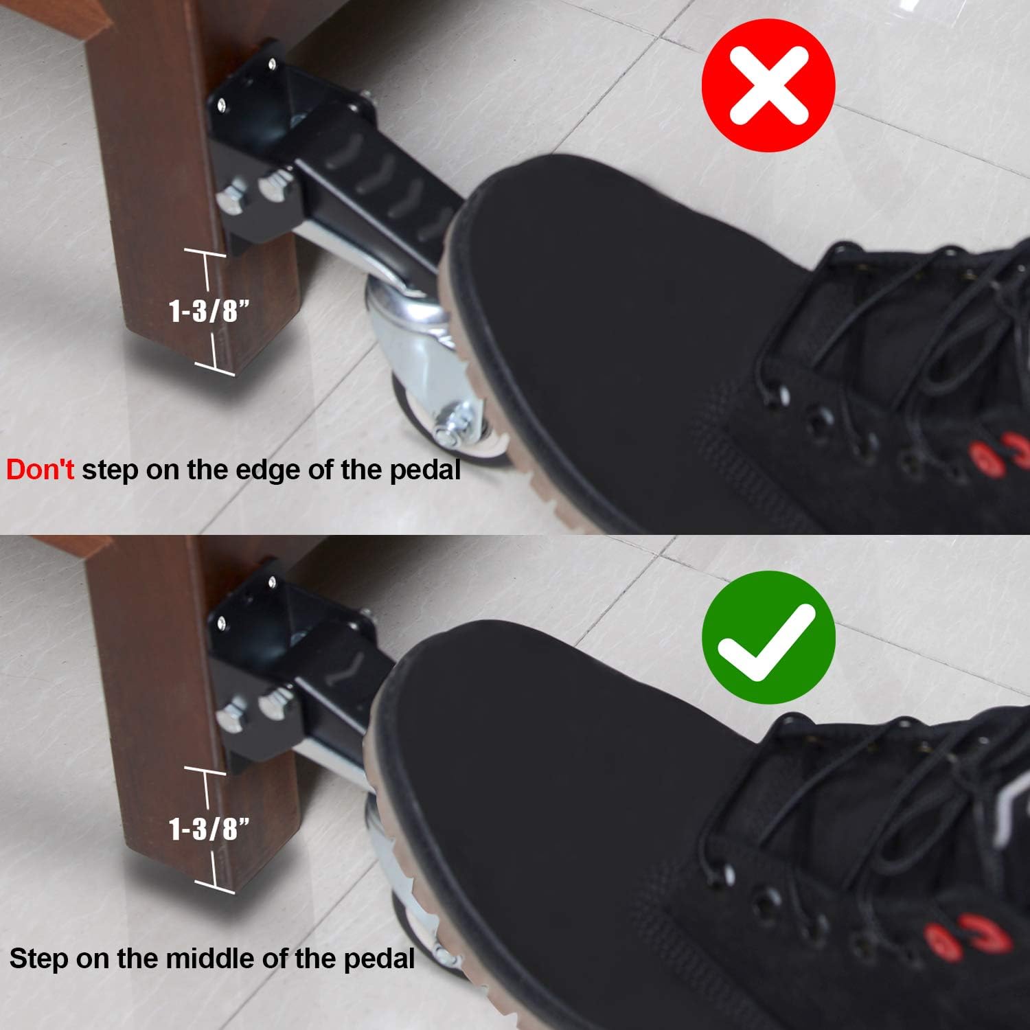 SPACECARE Workbench Casters Heavy Duty Retractable Casters，600 Lbs Capacity Set of 4 Stepdown Casters Wheels or Workbenches Tables and Equipments，Side Mounted Adjustable Table Casters : Industrial & Scientific