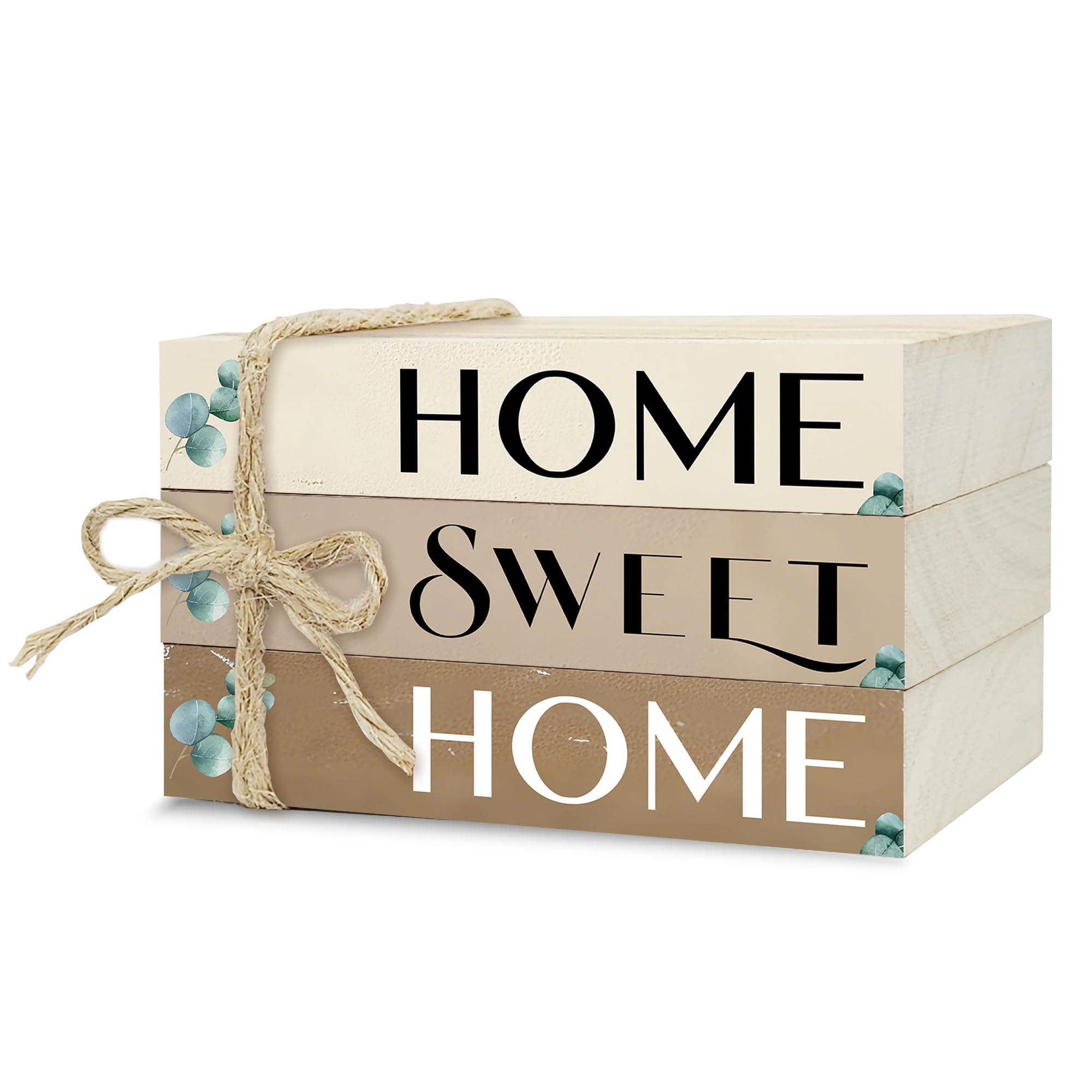 Petits livres en bois pour décoration de table salon et style ferme rustique L43