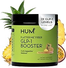 Flatter Me Fiber GLP-1 Booster – Fiber Supplement for Women & Men, Prebiotics & Enzymes for Weight Support, Reduce Bloating, Double GLP-1 Levels, Digestive & Gut Health (10 Servings)