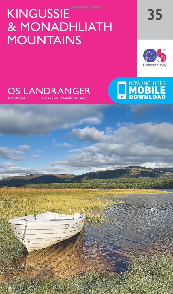 Kingussie & Monadhliath Mountains Map | Badenoch & Strathdearn | Ordnance Survey | OS Landranger Map 35 | Scotland | Walks | Cycling | Days Out | Maps | Adventure: 035