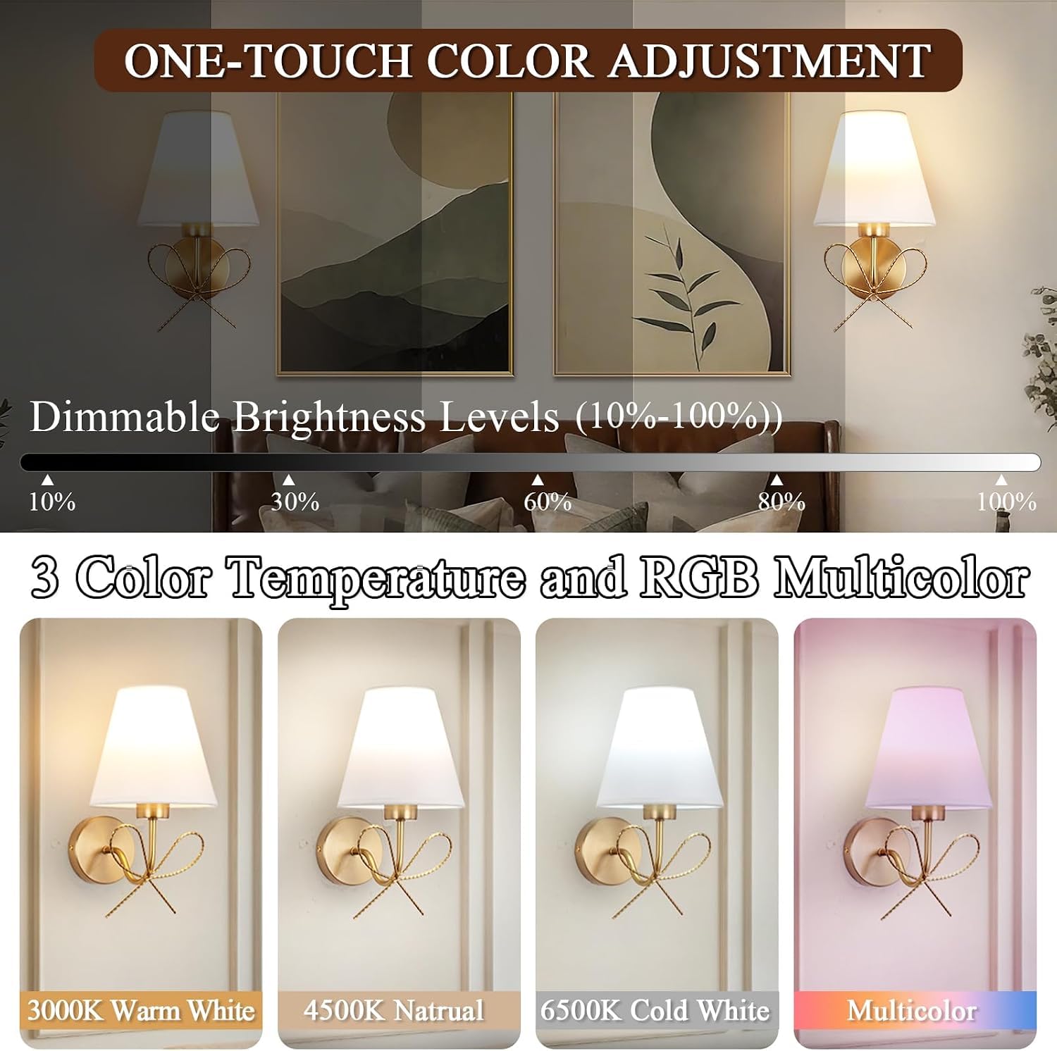 Lampada da parete a LED per interni lampada da parete retrò senza fili alimentata a batteria senza collegamento alla rete elettrica con telecomando 15 colori lampada da camera da letto dimmerabile