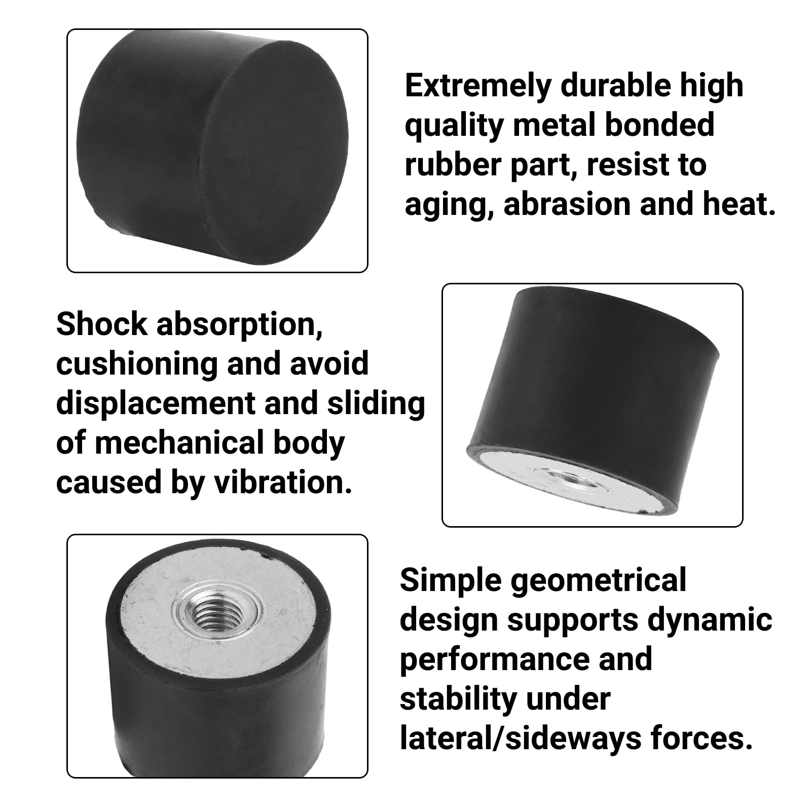 4 Ammortizzatori Antivibrazione In Gomma DD40x30 M10 - Isolatori Per Macchinari - Foto 8