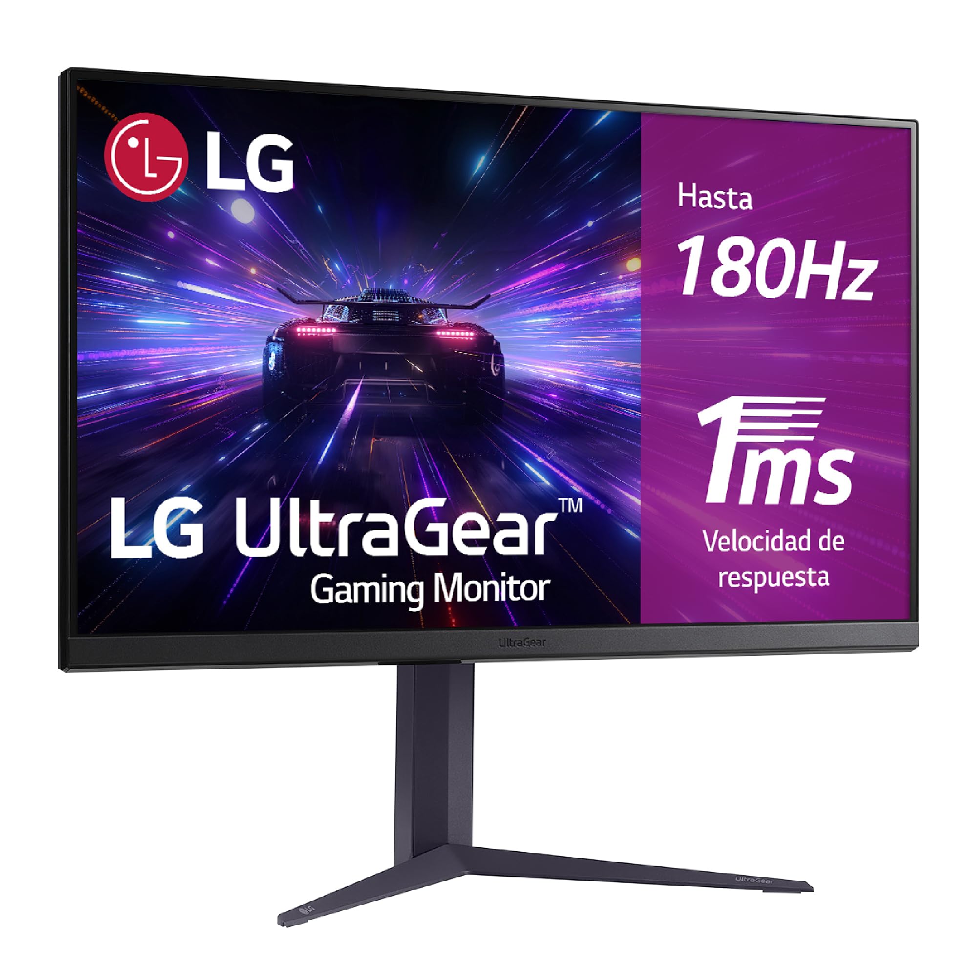 LG 32GS85Q-B - Monitor Gaming UltraGear, 31.5", IPS QHD (2560 x 1440), 16:9, 180 Hz, 1 ms GtG, HDR10, AMD FreeSync Premium, Altura e Inclinación Ajustables, Negro