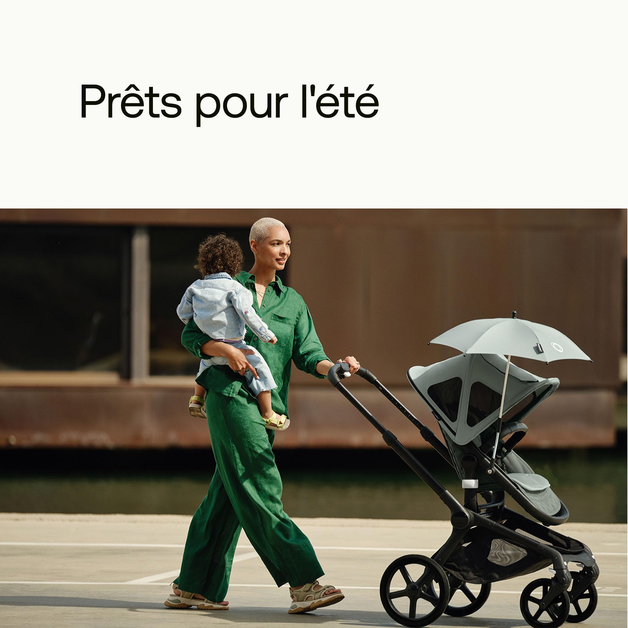 Bugaboo Capote à fenêtres Fox, extensible pour une couverture supplémentaire et une protection solaire optimale, hydrofuge, compatible avec toutes les poussettes Bugaboo Fox/Cameleon 3, nuit noire