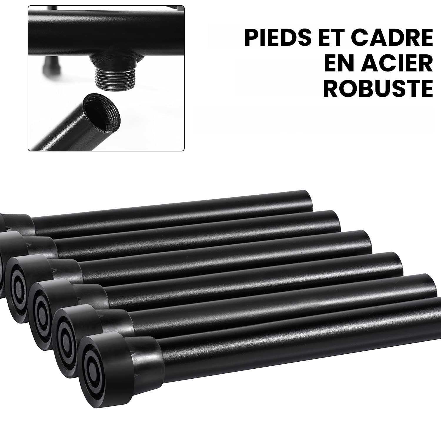 DARCHEN Mini Trampoline d'intérieur de 200 kg pour Adultes, Petit Trampoline d'exercice pour entraînement Physique pour Un Rebond Silencieux et en Toute sécurité, [100 cm]