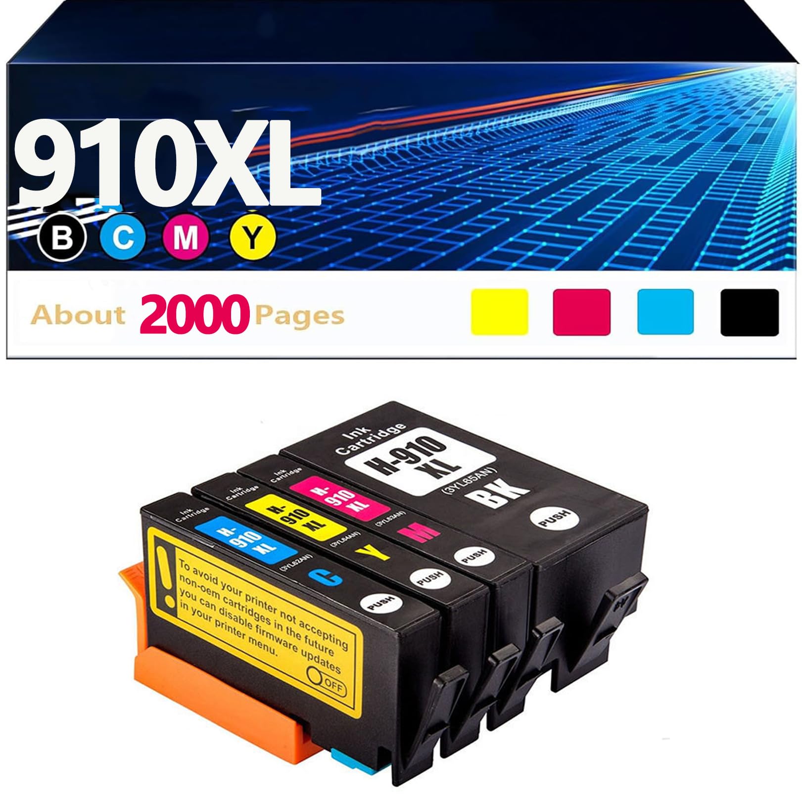 Amazon.com: 910XL 910 Ink Cartridges Combo Pack Compatible for HP