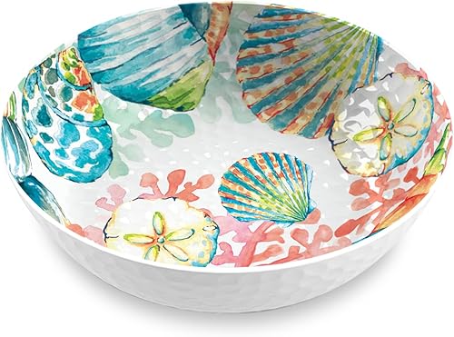 Miniatura 4 de TarHong Sandbar Brights - Juego de vajilla de 12 piezas para interiores y exteriores, melamina pura inastillable, 4 platos llanos, 4 platos de