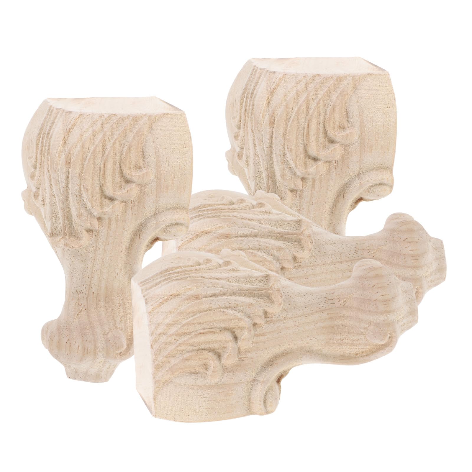 Patas de mueble de madera para sofá o escritorio con superficie lista para pintar