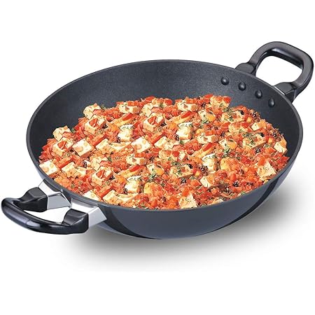 Hawkins Futura Non-Stick Kadhai Deep-Fry Pan Black 2.5 L