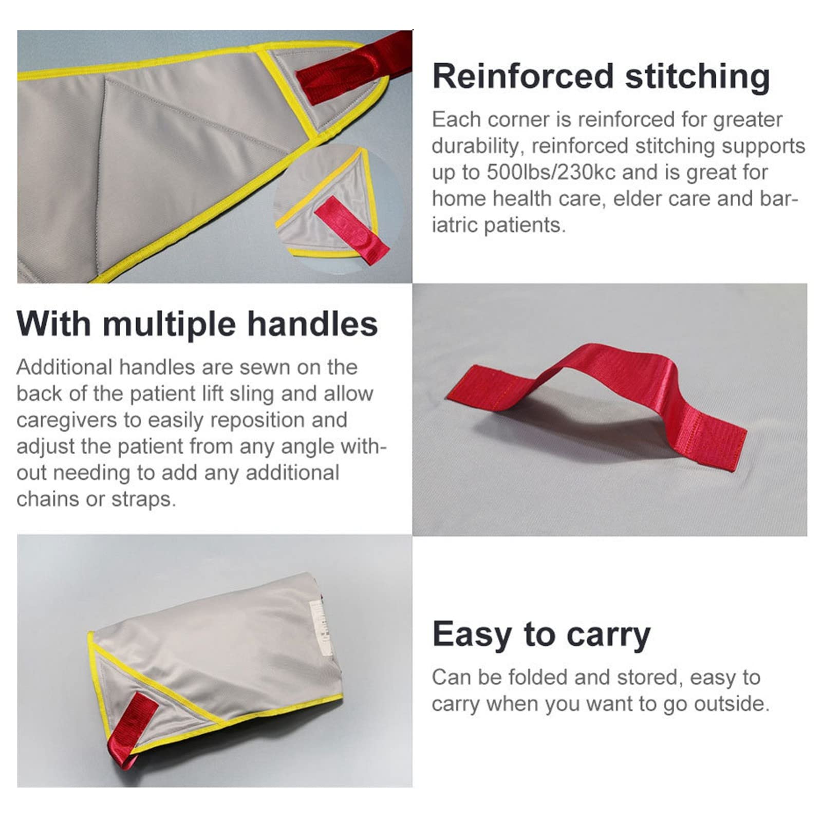 Cinturón de Transferencia médica de elevación,Arnés de Elevación de Paciente de Cuerpo Completo,Eslinga De Transferencia Paciente para Posicionamiento Y Elevación de La Cama,Enfermería M