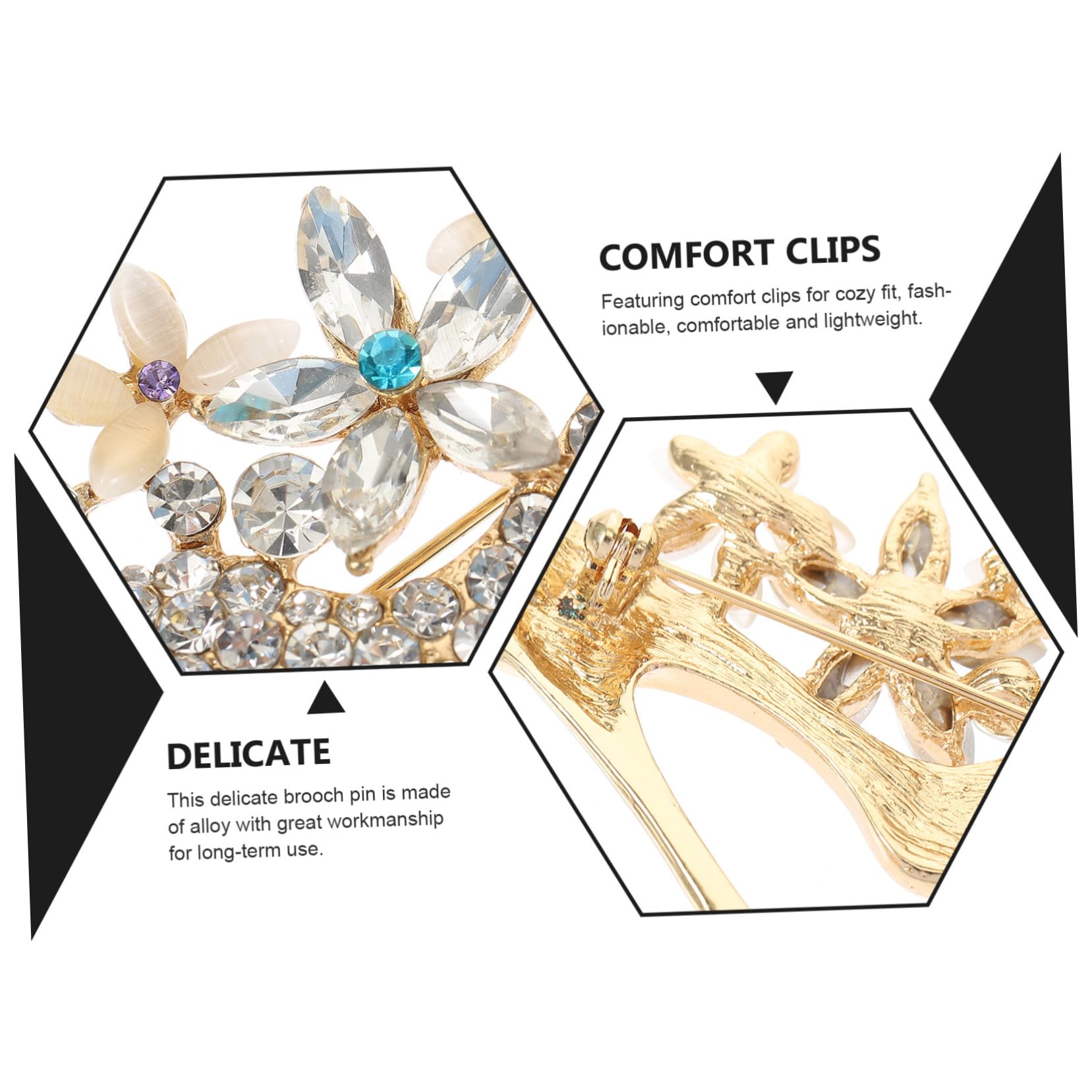 Broches Elegantes para el Pecho, de aleación, para Mujer.