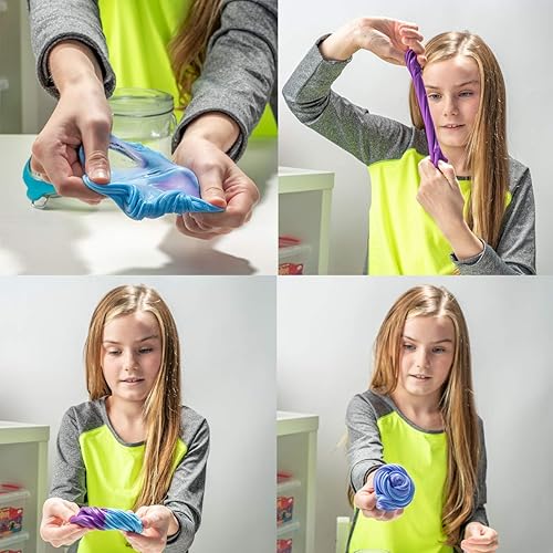 Miniatura 5 de Squeeze Craft Masilla de Frudge que cambia de color, sensible al calor, paquete de 4 masillas de limo, 2 onzas por recipiente, para estimulación