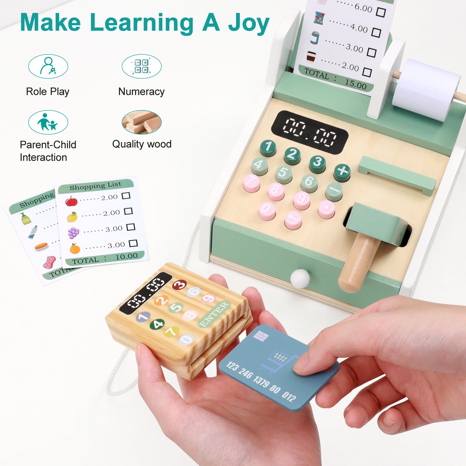 OSLINE Cadeaux pour filles et garçons de 2, 3, 4 ans, jouets éducatifs Montessori en bois, jouets d'apprentissage éducatifs pour enfants, jeu de rôle pour enfants de 3 à 5 ans, cadeau d'anniversaire