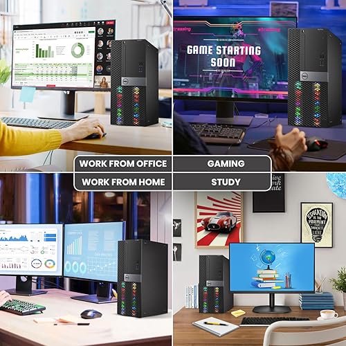 Miniatura 3 de Dell Computadora de torre para juegos RGB - Intel i7 6 generación, NVIDIA GTX 1050 Ti 4GB, RAM DDR4 de 16 GB, SSD de 1 TB, pantalla LED dual de 24