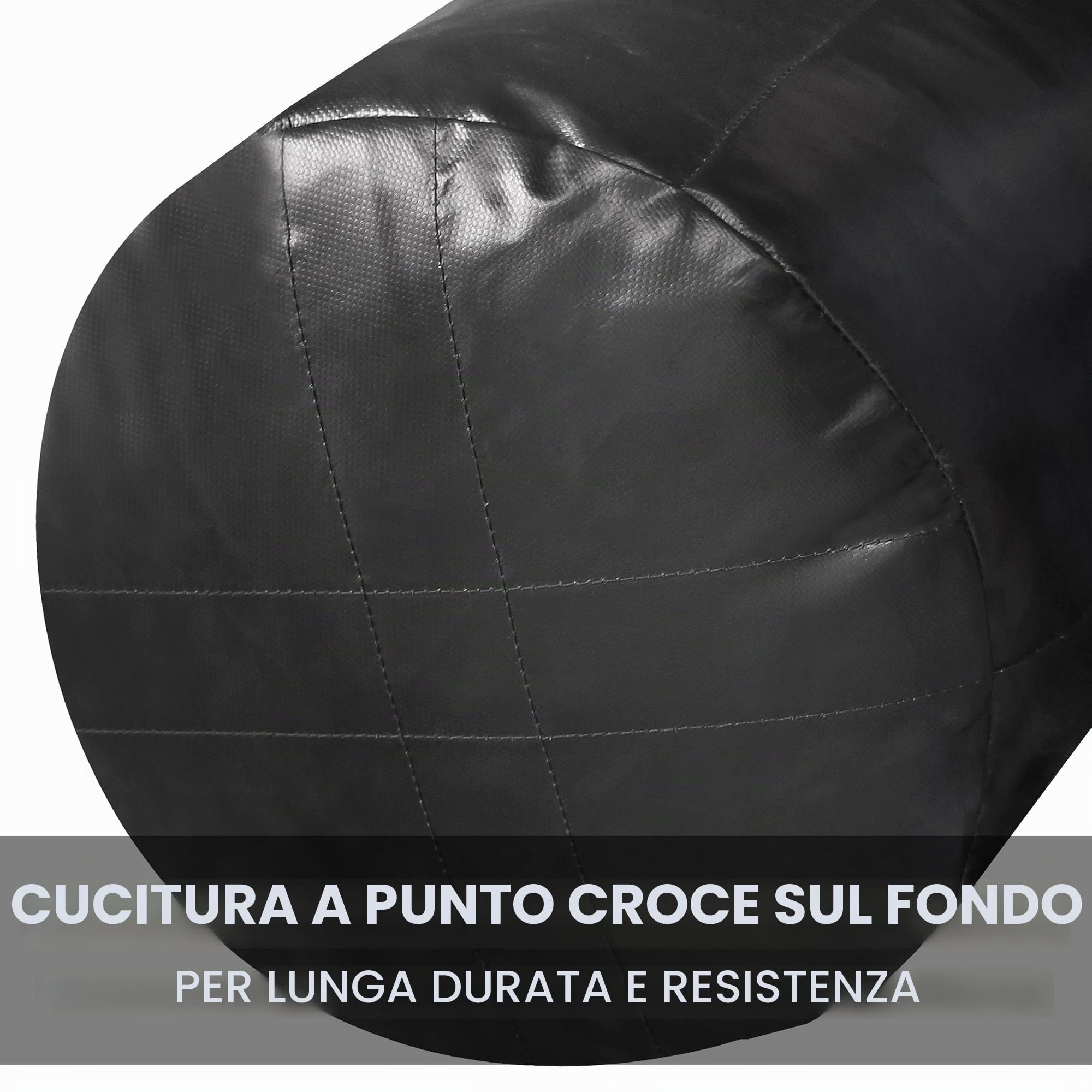 Mytra Fusion Uppercut Punching Bag, Sacco da Boxe Vuoto da 4 Piedi, sacco boxe Pesante per Boxe, MMA, Arti Marziali e sacco kick boxing per i pugni (Nero)