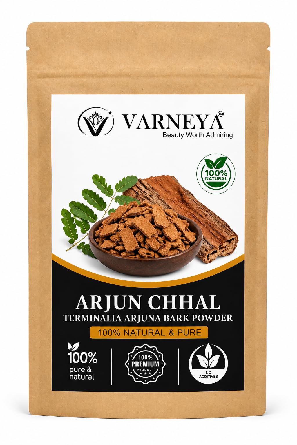 Naturals Organic Arjun Chhal Powder (Terminalia Arjuna) 100g | Premium Dried Arjuna Bark | 100% Pure Natural Ayurvedic Herb | Chemical-Free | Ideal for Herbal Tea, Kadha & Traditional Herbal Preparations (Pack OF 8)-picture-31