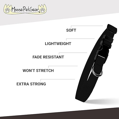 Miniatura 3 de Collar de perro Moose Pet Wear - Collares ajustables para mascotas, fabricados en los Estados Unidos, 34 pulgadas de ancho, mediano, leopardo