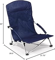 Vista 3 de ONIVA - una marca Picnic Time - Silla de playa Tranquility con bolsa de transporte - Silla de playa baja