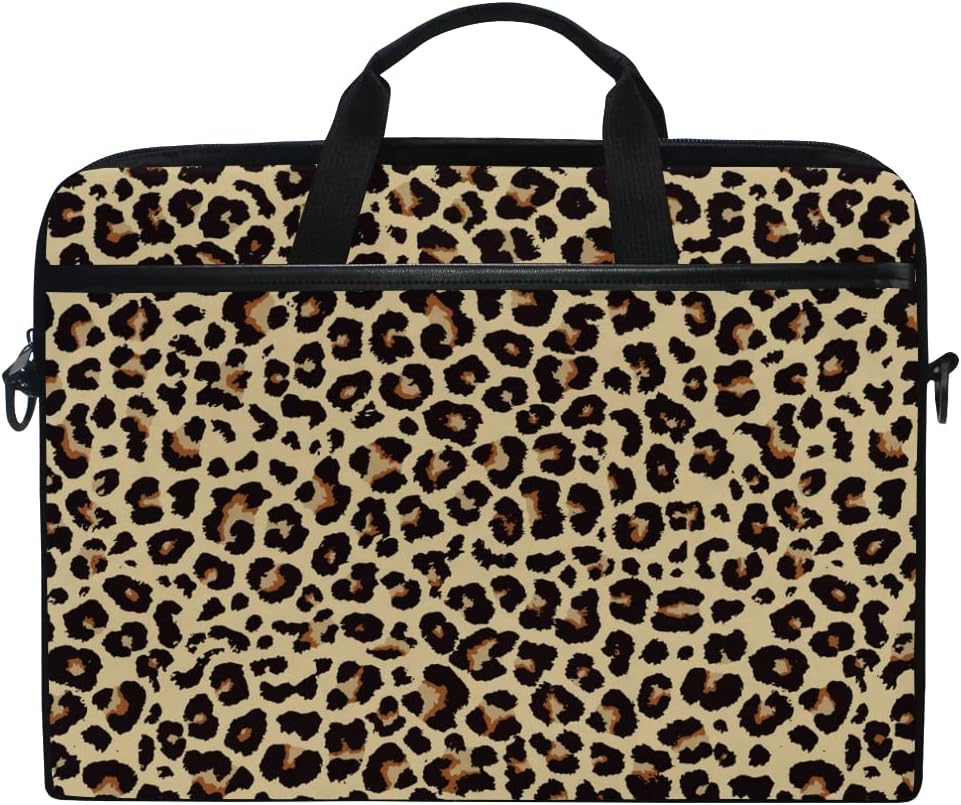 ALAZA Cheetah Leopard Print Animal Skin Laptop Case Bag Sleeve Portable Crossbody Messenger Briefcase Convertible w/Strap Pocket for MacBook Air Pro Surface Dell ASUS hp Lenovo 13 14 inch