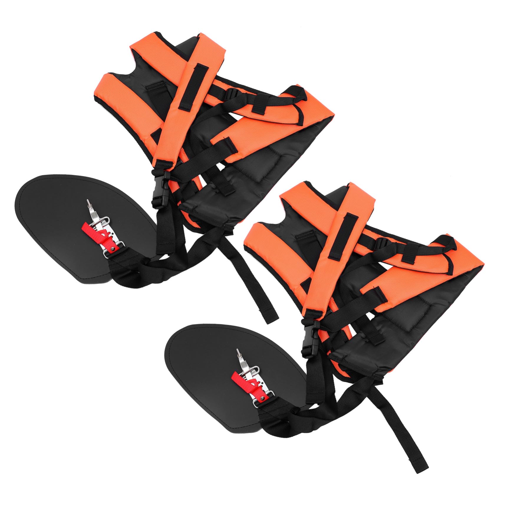 BESTonZON 2 Pezzi Tracolla Doppia per Decespugliatore con Cintura Imbottita Cintura Tagliaerba Ergonomica per Distribuzione Peso e Comfort Ottimale Accessorio Resistente per Giardinaggio