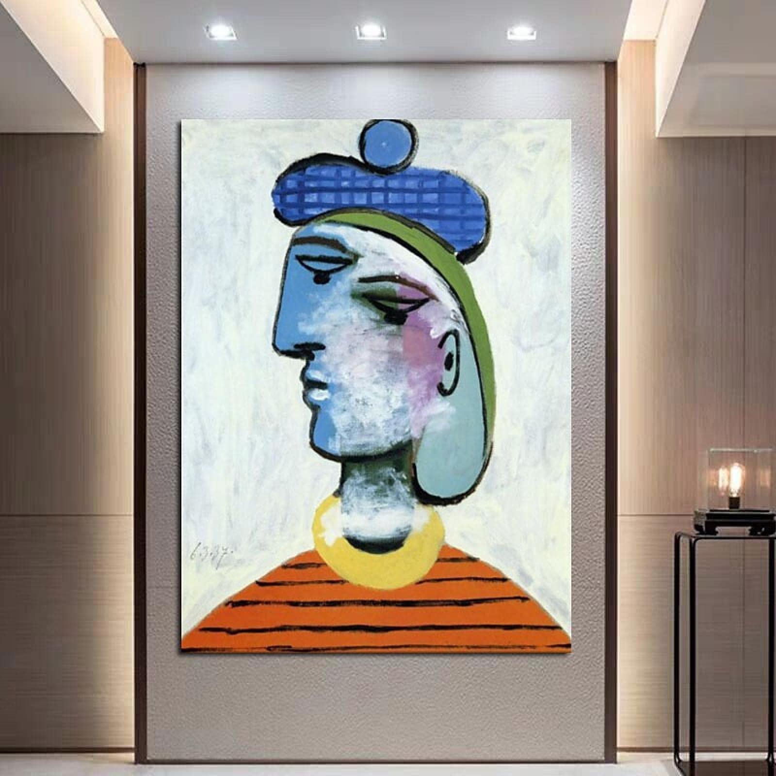 Picasso słynny obraz portretowy HD wydruk płótno obraz plakat sztuka ścienna obraz do dekoracji pokoju wydruki artystyczne 60 x 90 cm bez ramy