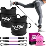 WALITO ankle resistance bands with sleeves, ankles for training, ankle straps for women, exercise bands for legs and buttocks, gluteal training equipment for kickbacks