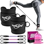 WALITO Ankle Resistance Bands with Cuffs, Ankle Bands for Working Out, Ankle Straps for Women, Exercise Bands for Legs and Butt, Booty Workout Equipment for Kickbacks Hip Fitness Training