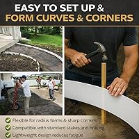 Vista 3 de Formas flexibles de plástico para trabajo plano de hormigón y bordillos, juego (DIEZ piezas de 4" x 95") Walttools