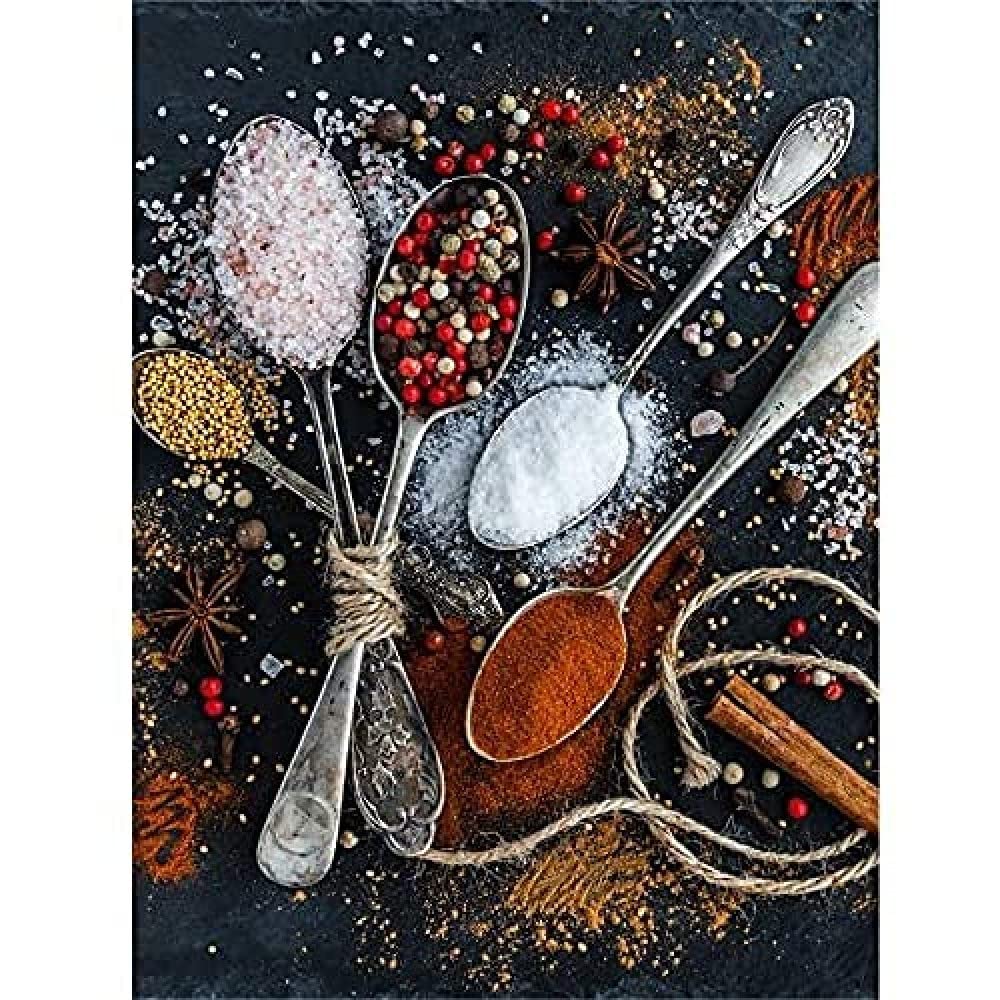 Spoons Spice Seasoning Cooking Wall Art Print