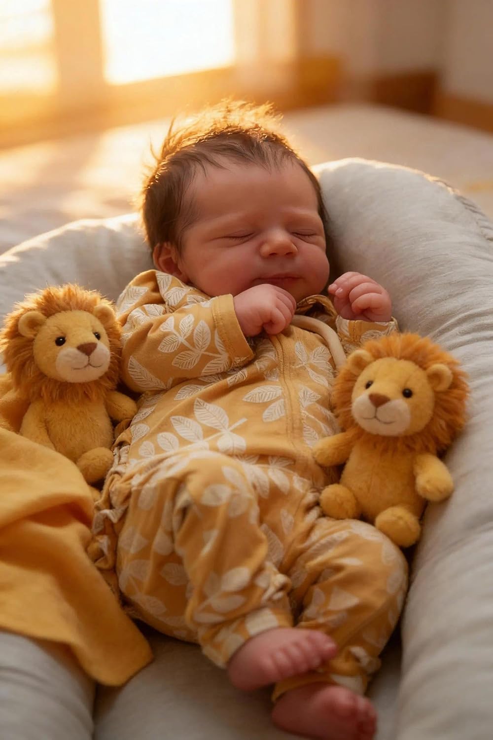 Zero Pam Reborn Baby Dolls Silicone Full Body Girl Eyes Closed, 19 Inch Realistic Baby Dolls Girl, Lifelike Newborn Preemie Doll, Anatomically Correct Silicone Babies with Feeding Accessories