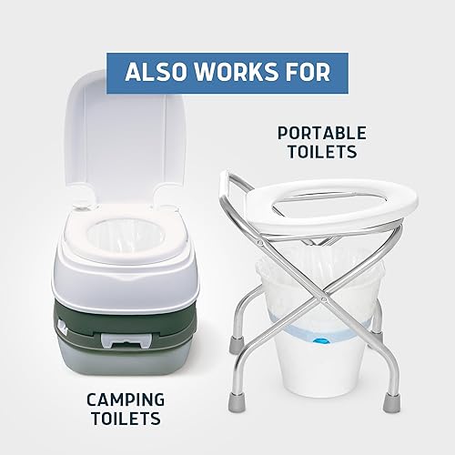 Miniatura 7 de Lunderg Commode Liners - Paquete económico de 100 unidades de ajuste universal - Forros de cabecera de grado médico desechables para silla cómoda