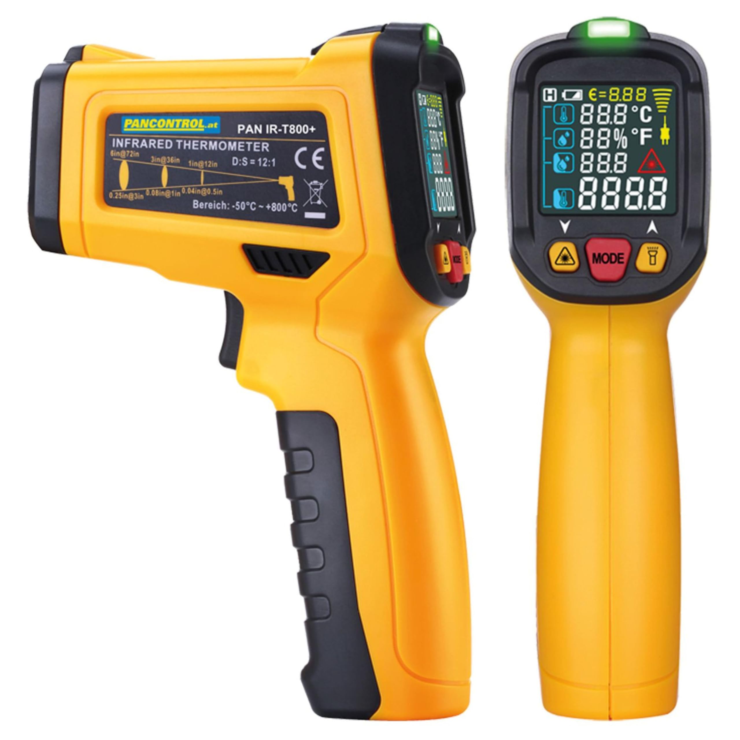 Pancontrol PAN IR-T800+ Thermomètre numérique infrarouge professionnel 12:1