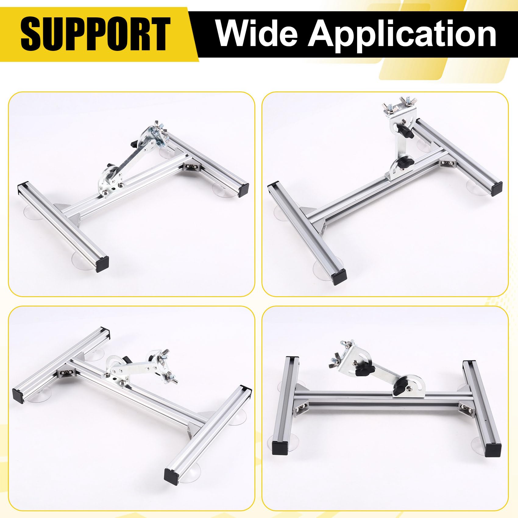 Support de Moteur à Piston Linéaire Réglable en Angle avec Ventouse Pliable pour Actionneur Linéaire DIY