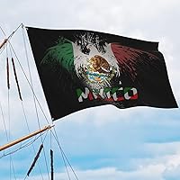 Vista 5 de Bandera de la amistad de Estados Unidos y México de 3 x 5 pies, pancarta de jardín para interiores y exteriores, decoración perfecta