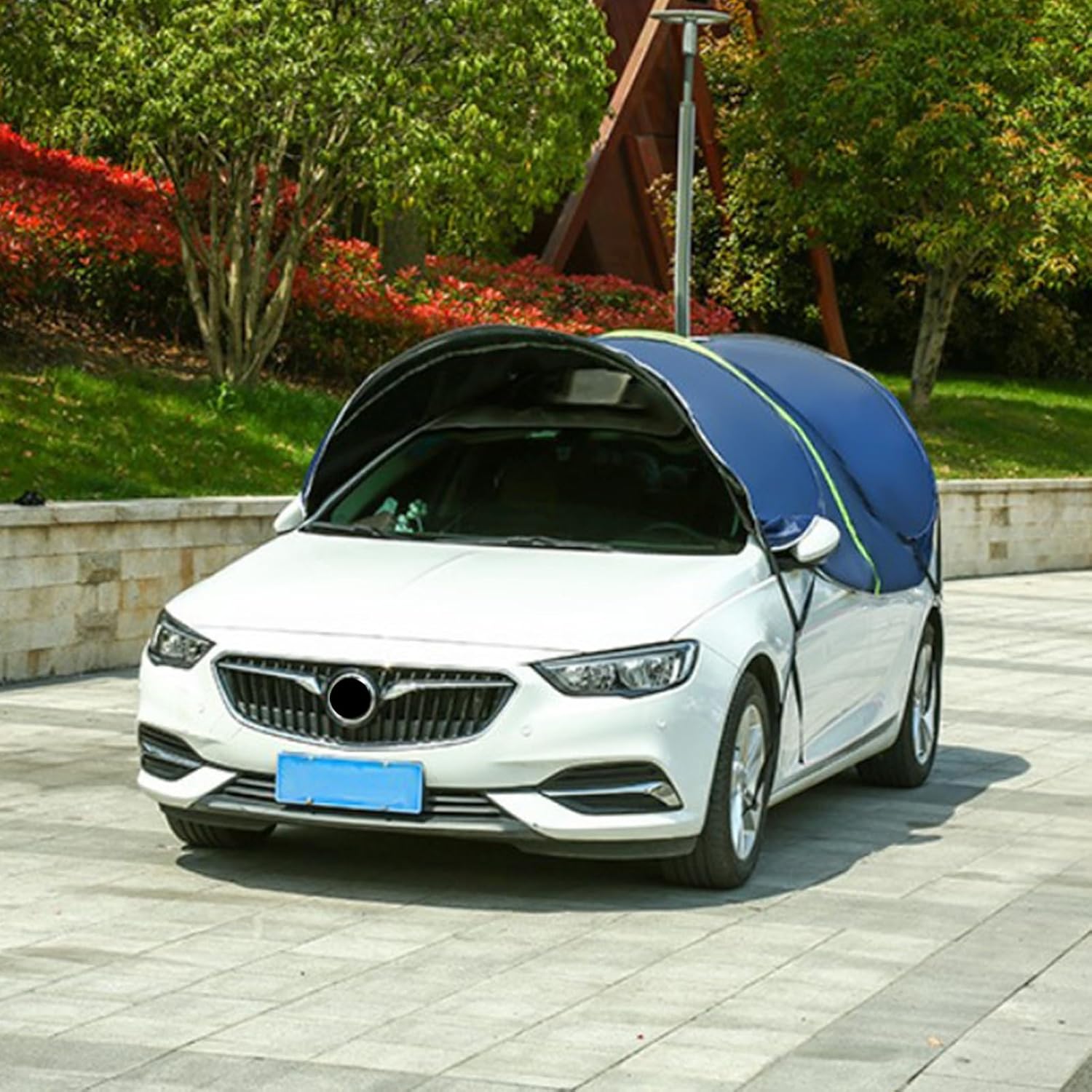 車のサンシェードルーフ - 車のテント,完全に暑い夏のアンチUVワイヤレス制御、取り外し可能な充電器付きの車両傘、SUV、ミニバン、