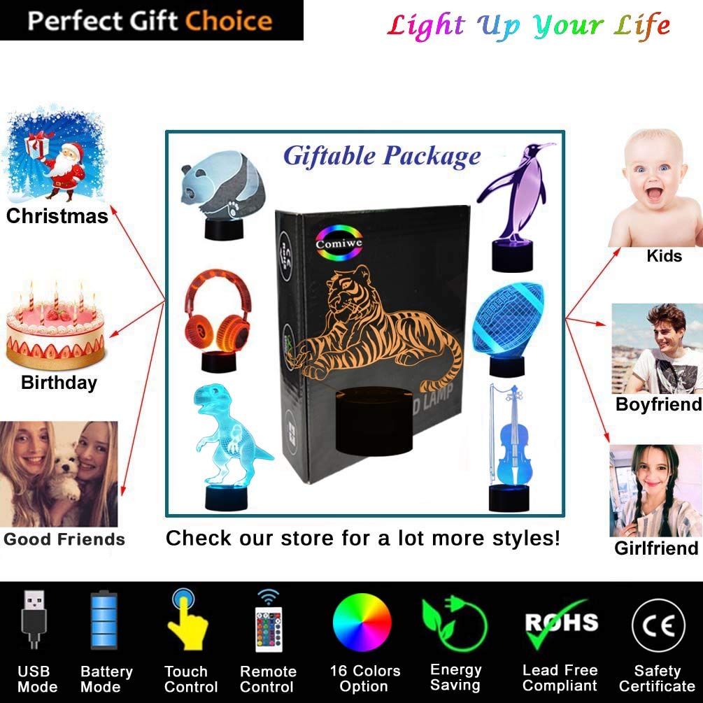 YRTMHU Lampade Led, Luce Notturna ragazza Angelo, Lampade da Comodino con Telecomando a 16 Colori, Luce Notte 3D Decorazione Camera da Letto per