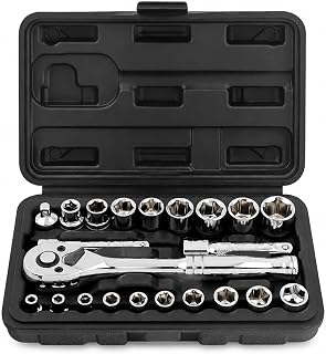 Hi-Spec ソケットレンチセット 22点（1/4 & 3/8インチ）