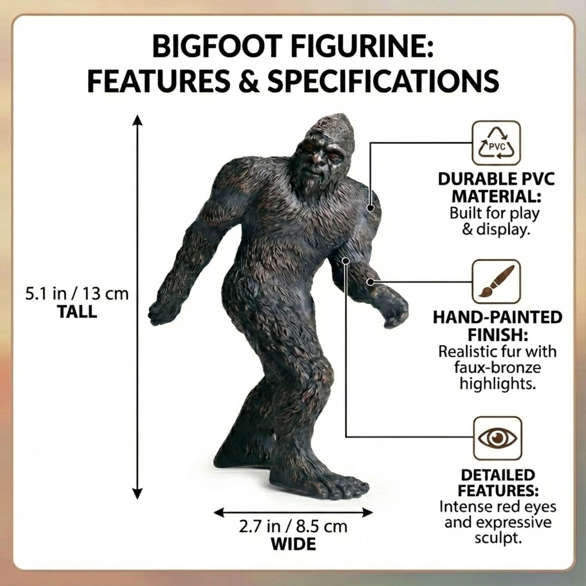 Amazon.com: Liberty Imports Bigfoot Figurine, 5