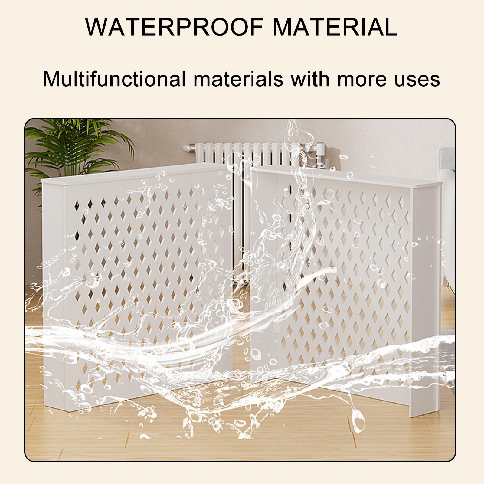Generico Elegante e Moderno copritermosifone per Soggiorno, mobiletto riscaldante Decorativo con Facile Attacco a Scatto, Adatto a 60x70x20 cm/24x27x8 Pollici, Soluzione Funzionale per l'arredamento