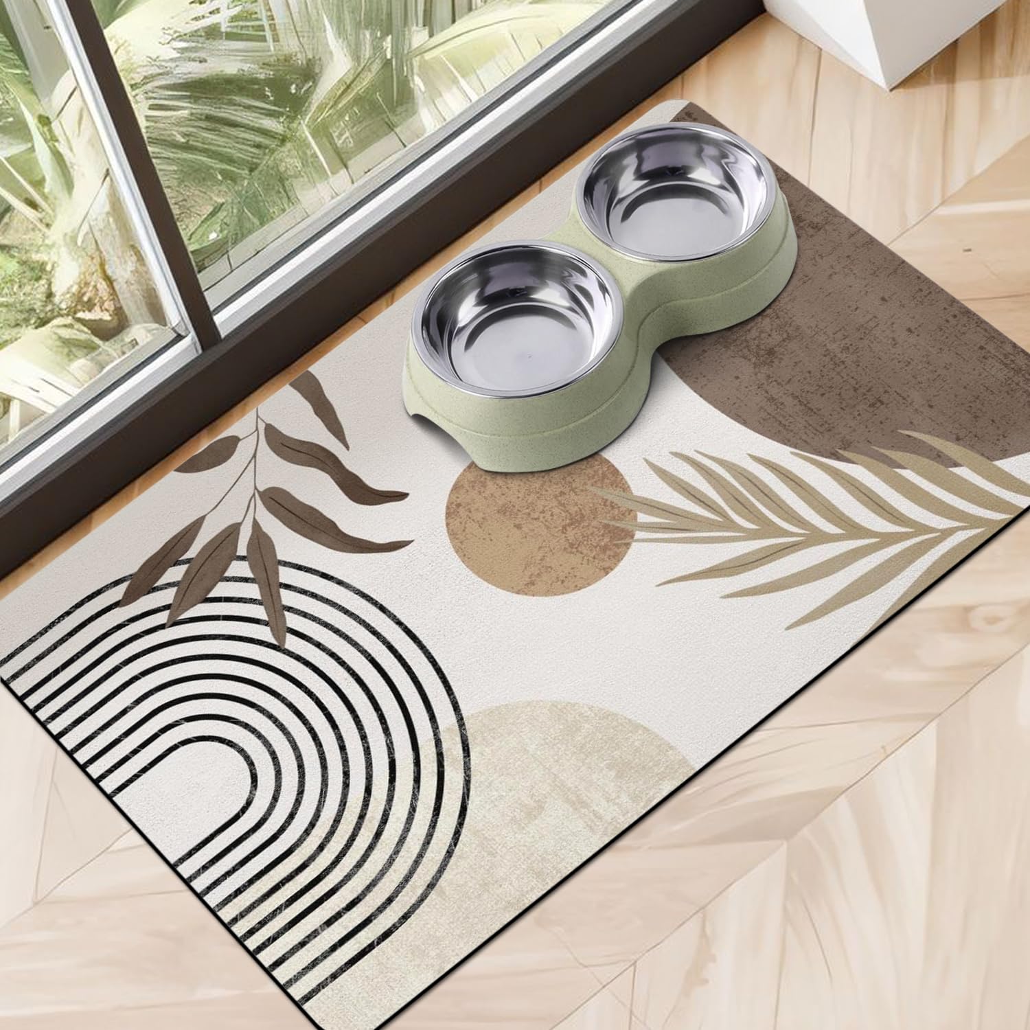 Dog Food Mats for Floors, Absorbent Dog Bowl Mat for Food and Water Dispenser Mat, Quick Dry Cat Food Mat Pet Supplies โ image 1