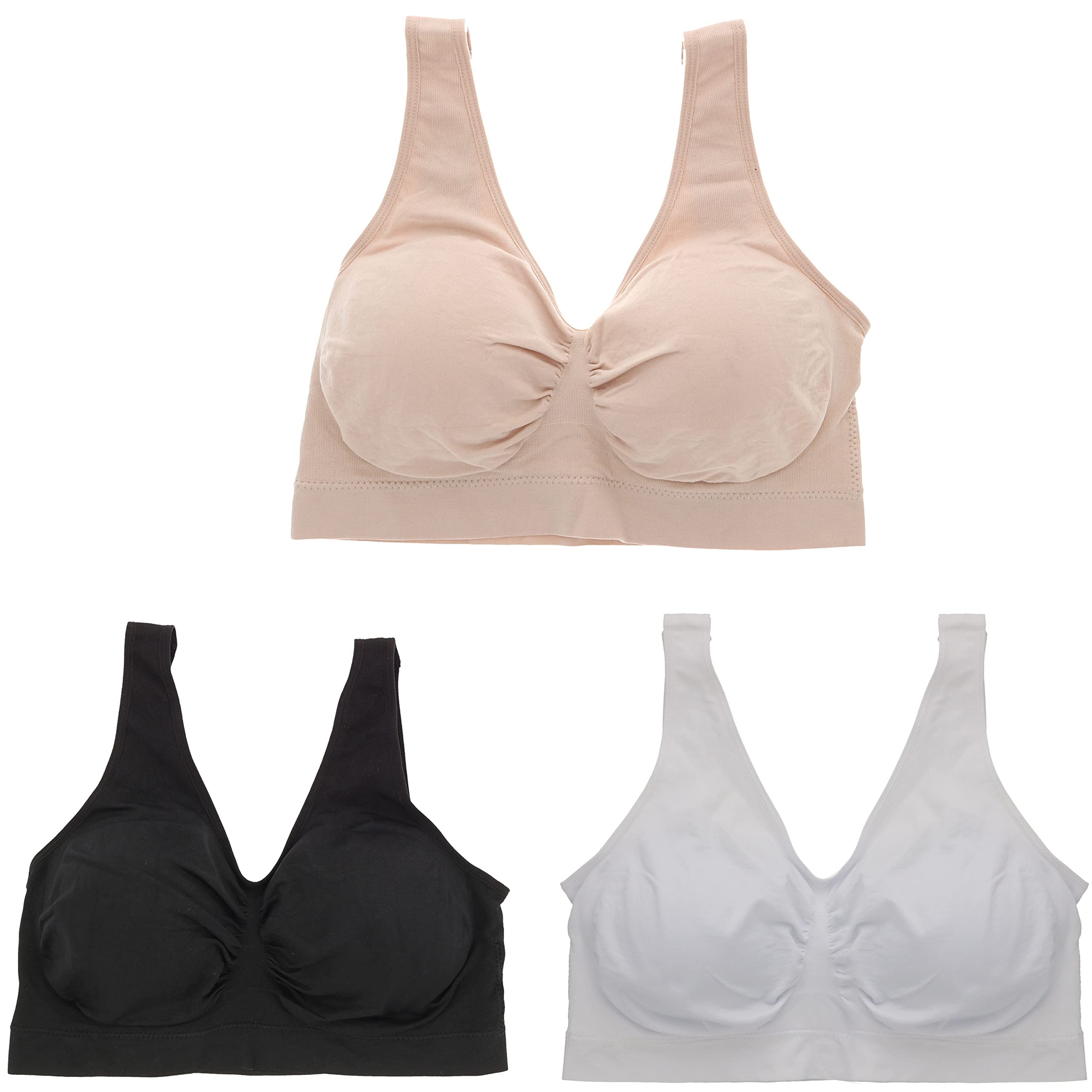 Delta Burke IntimatesWomen's Plus-Size Seamless Comfort Bra Set (3pr)