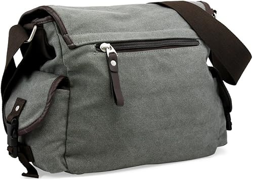 Miniatura 2 de OCT17 Bolso de mensajero para hombre, bolso de hombro universitario de lona vintage, bolso de mano militar para portátil