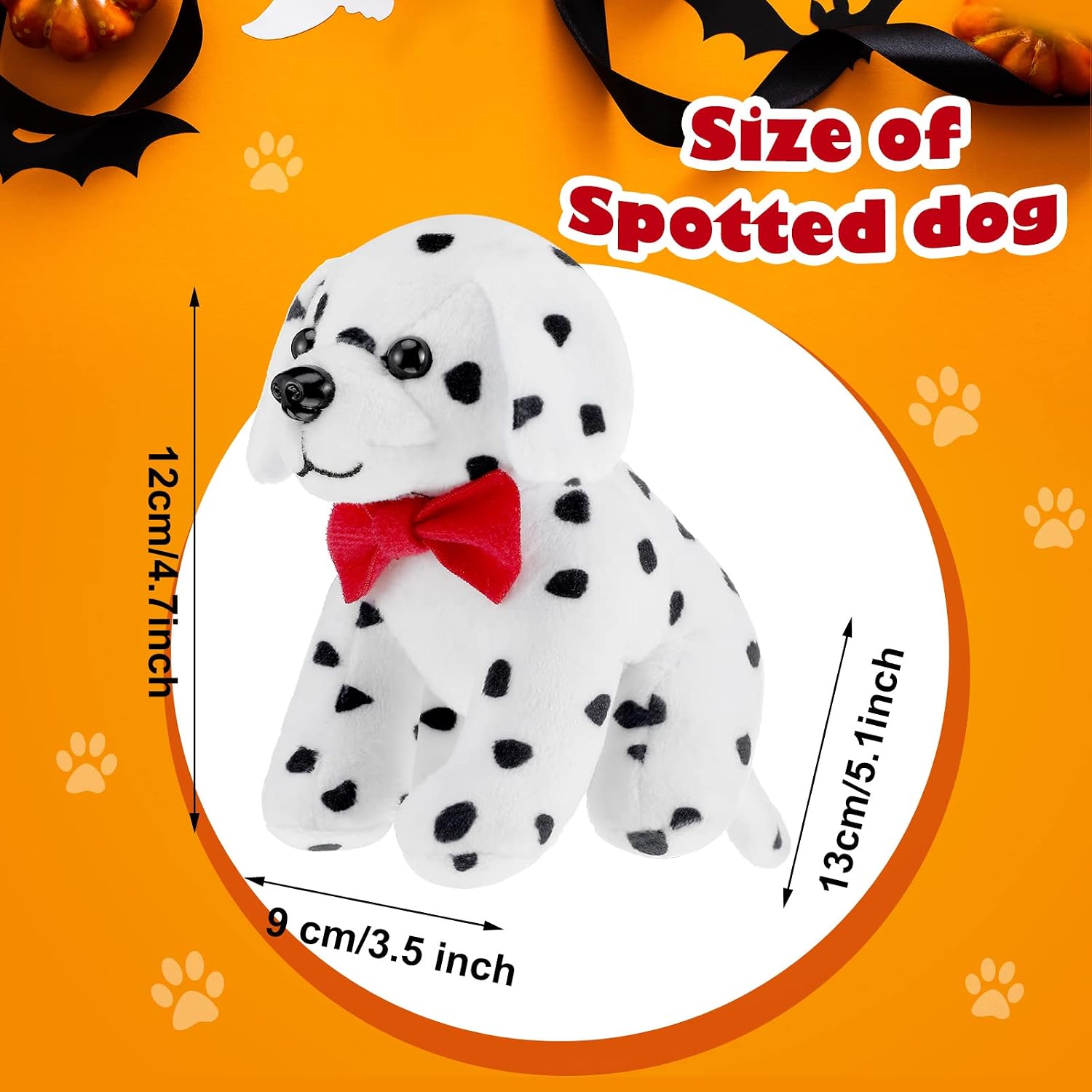 Jiuguva 6 Pcs Dalmatians Dog Plush Stuffed Toys Spotted Dog Realistic Stuffed Puppy Soft Dalmatian Party Favors for Halloween Carnival Prize Gift Birthday Baby Shower, 5.7 Inch (Novelty Style)