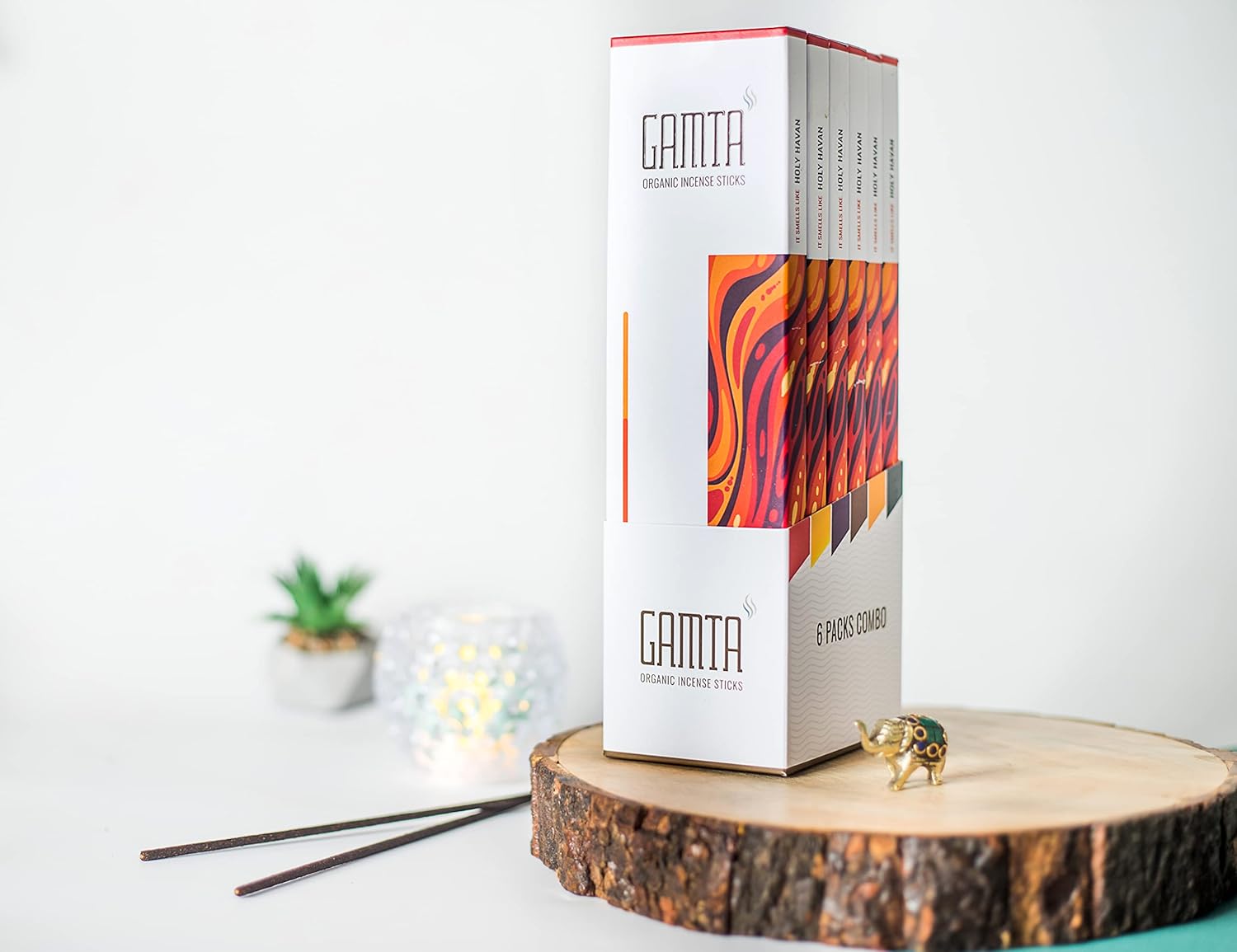 Gamta Organic Incense – Holy Havan Agarbatti for Pooja – Pack of 6-180 Sticks 24cm – Lasts 60 mins – Charcoal Free Incense Stick – Agarbatti Stick Made of Panchagavya – Freshness & Meditation Toy Review India (Iknoor World )