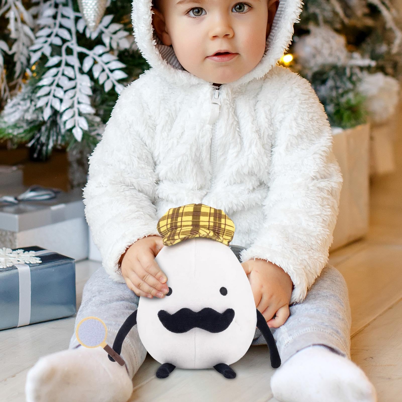 Amazon.co.jp: 9.8インチの卵のぬいぐるみ、探偵の卵の