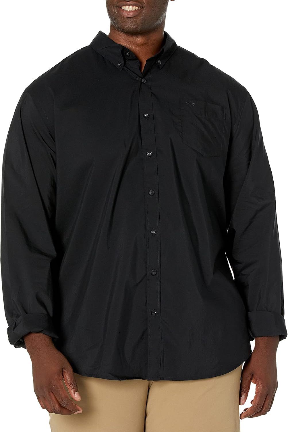 Dockers Men's Classic Fit Long Sleeve Signature Comfort Flex Shirt - Big & Tall, Stretch Wrinkle-Resistant Button-Down