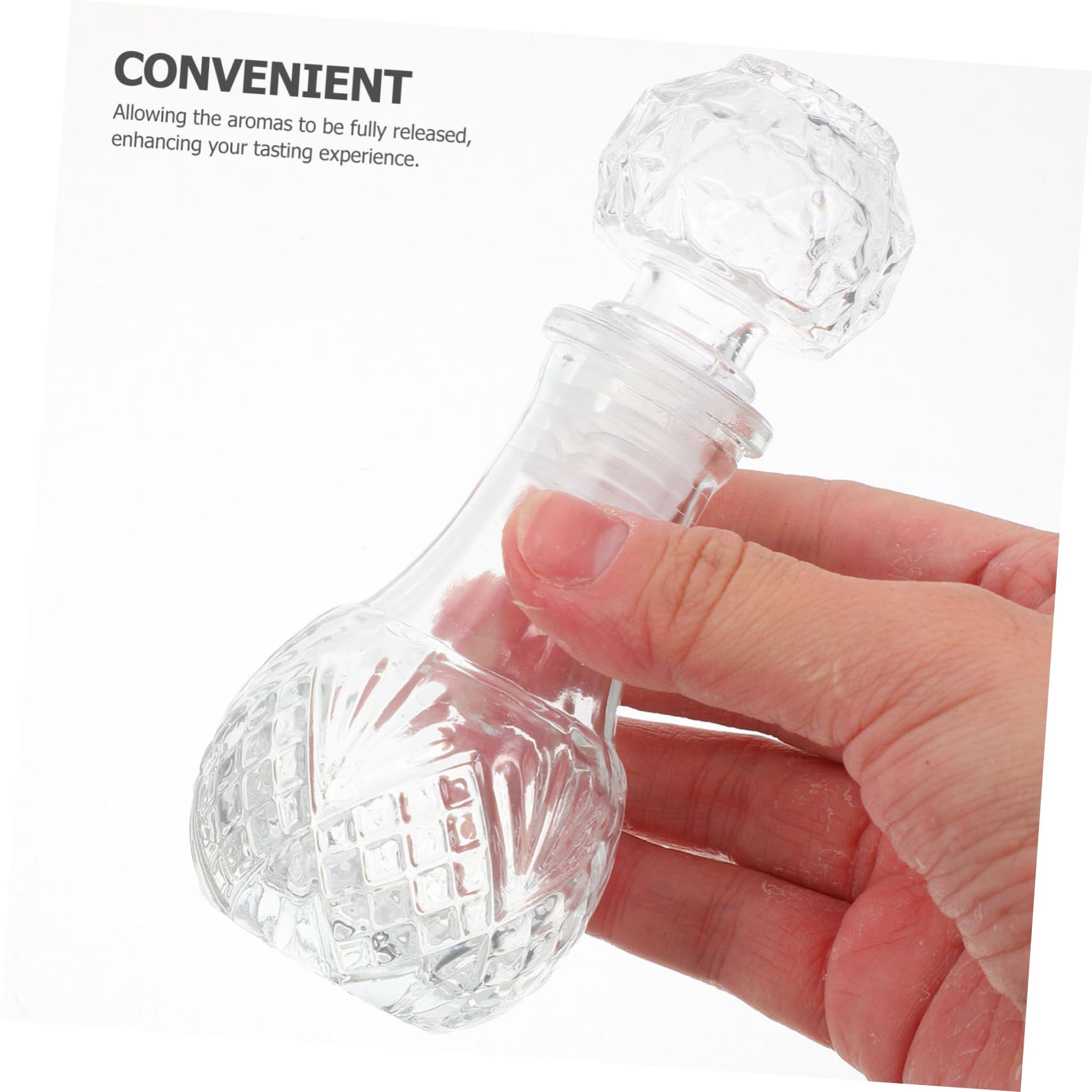 Bottiglie da 50ml in Vetro per Liquori e Vino, con Tappo Ermetico, Set da 6 Pezzi con Design Elegante e Unico per Degustazioni e Feste